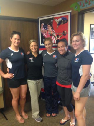 Dr. Kells, DC after adjusting Team USA Wrestlers